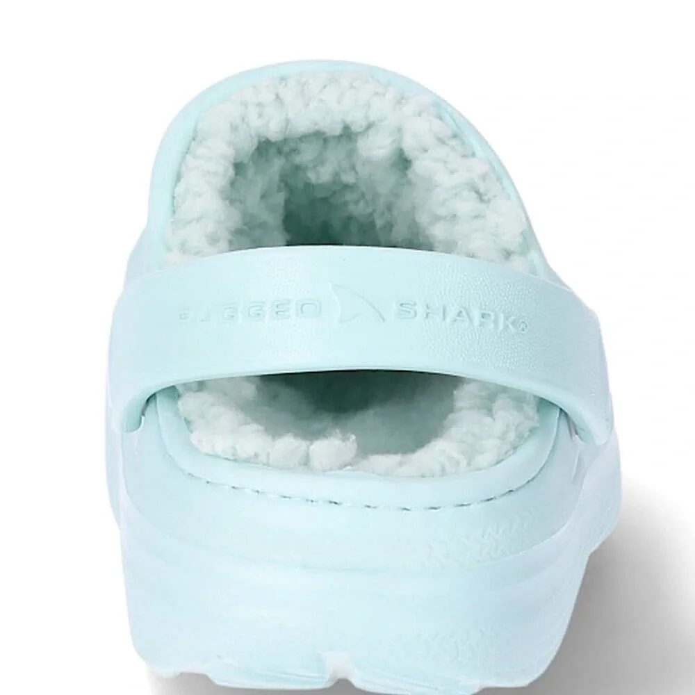 Rugged Shark TODDLER GIRLS FAUX SHERPA LINED Clogs SIZE 7 Mint Sandals NEW